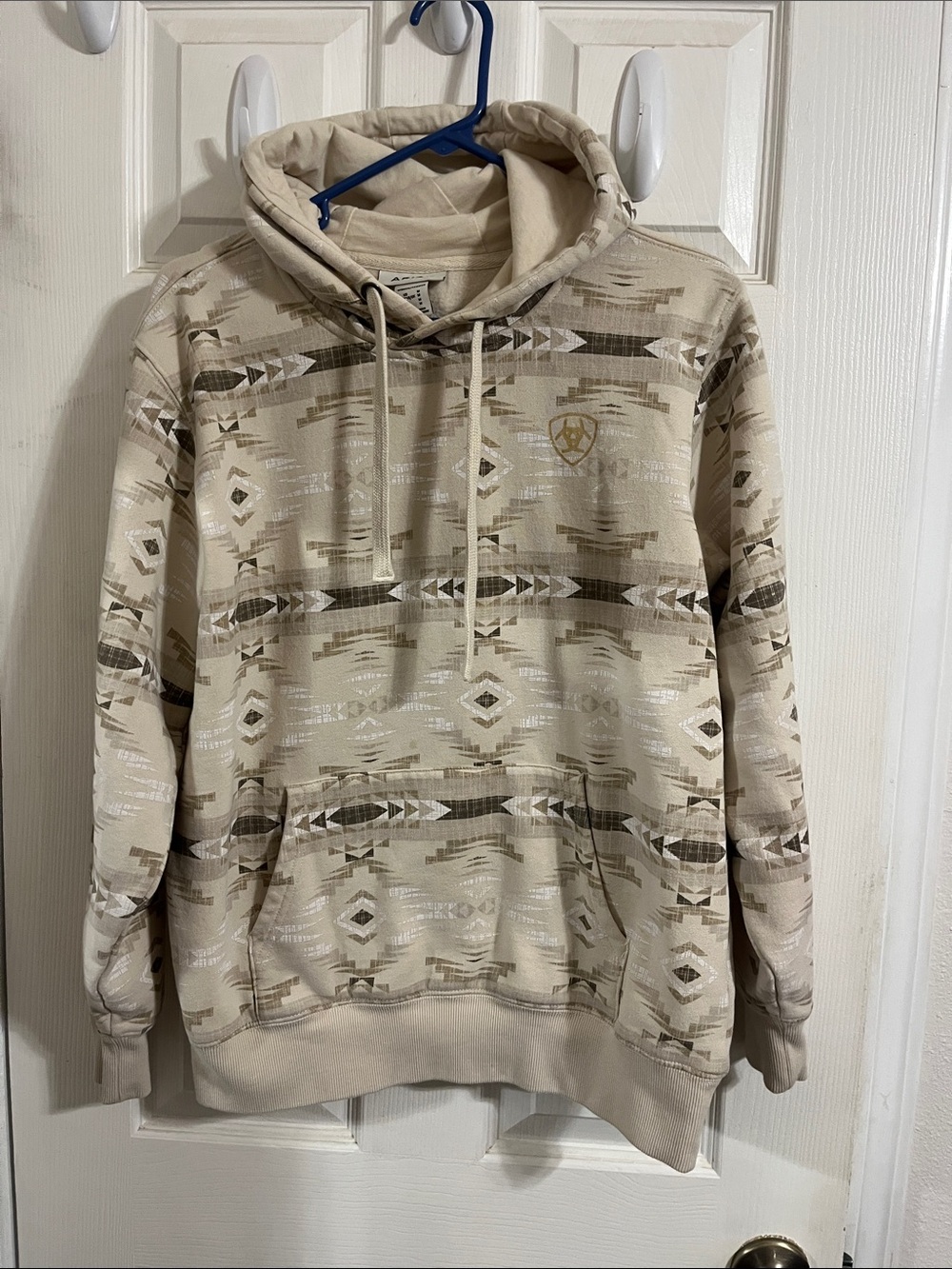 Ariat Women's Beige Tribal-Print Pullover Hoodie